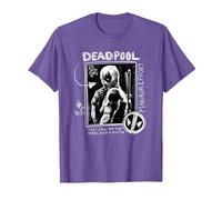 Marvel Studios Deadpool & Wolverine Maximum Effort Chalk Art Maglietta, Uomo, Viola mélange, 3XL