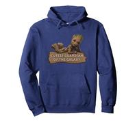 Marvel Studios’ I Am Groot Cutest Guardian of The Galaxy Felpa con Cappuccio, Unisex per Adulti, Navy, M