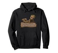 Marvel Studios’ I Am Groot Cutest Guardian of The Galaxy Felpa con Cappuccio, Unisex per Adulti, Nero, M
