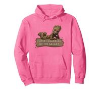 Marvel Studios’ I Am Groot Cutest Guardian of The Galaxy Felpa con Cappuccio, Unisex per Adulti, Rosa Acceso, M