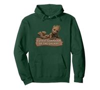 Marvel Studios’ I Am Groot Cutest Guardian of The Galaxy Felpa con Cappuccio, Unisex per Adulti, Verde Foresta, L