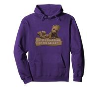 Marvel Studios’ I Am Groot Cutest Guardian of The Galaxy Felpa con Cappuccio, Unisex per Adulti, Viola, M