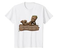 Marvel Studios’ I Am Groot Cutest Guardian of The Galaxy Maglietta, Bambini, Bianco, 6 Anni