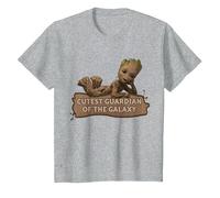 Marvel Studios’ I Am Groot Cutest Guardian of The Galaxy Maglietta, Bambini, Grigio Melange, 3 Anni