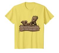 Marvel Studios’ I Am Groot Cutest Guardian of The Galaxy Maglietta, Bambini, Limone, 2 Anni