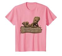 Marvel Studios’ I Am Groot Cutest Guardian of The Galaxy Maglietta, Bambini, Rosa, 4 Anni