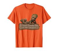 Marvel Studios’ I Am Groot Cutest Guardian of The Galaxy Maglietta, Uomo, Arancio, 3XL