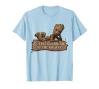 Marvel Studios’ I Am Groot Cutest Guardian of The Galaxy Maglietta, Uomo, Celeste, M