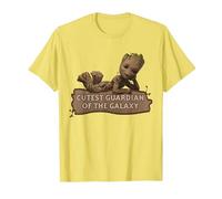 Marvel Studios’ I Am Groot Cutest Guardian of The Galaxy Maglietta, Uomo, Limone, M