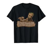 Marvel Studios’ I Am Groot Cutest Guardian of The Galaxy Maglietta, Uomo, Nero, M