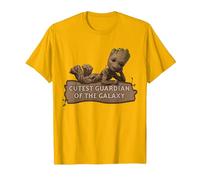 Marvel Studios’ I Am Groot Cutest Guardian of The Galaxy Maglietta, Uomo, Oro Brillante, M