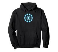 Marvel Studios Iron Man Tony Stark Arc Reactor Classic Felpa con Cappuccio, Unisex per Adulti, Nero, L