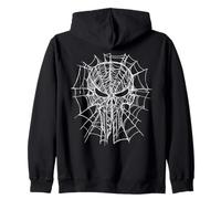 Marvel Studios Spider-Man: BND Movie 2026 Punisher Skull Web Felpa con Cappuccio