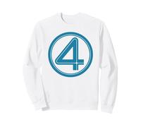 Marvel Studios The Fantastic Four: First Steps Costume Icon Felpa, Unisex per Adulti, Bianco, S