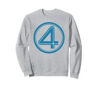 Marvel Studios The Fantastic Four: First Steps Costume Icon Felpa, Unisex per Adulti, Grigio Melange, L