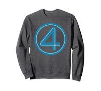 Marvel Studios The Fantastic Four: First Steps Costume Icon Felpa, Unisex per Adulti, Grigio Scuro, S