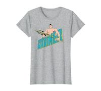 Marvel Sub-Mariner Namor Ritratto Maglietta, Donna, Grigio Melange, S