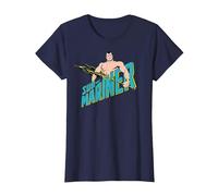 Marvel Sub-Mariner Namor Ritratto Maglietta, Donna, Navy, M