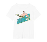Marvel Sub-Mariner Namor Ritratto Maglietta, Donna Plus-Size, Bianco, 1X