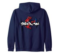 Marvel Super Heroes Amazing Spider-Man Graffiti Tag Style Felpa con Cappuccio