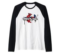 Marvel Super Heroes Amazing Spider-Man Graffiti Tag Style Maglia con Maniche Raglan