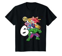 Marvel Super Heroes Avengers 6 Year Old Sixth Birthday Maglietta