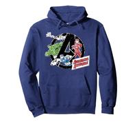Marvel Super Heroes Avengers Assemble Marker Style A-Logo Felpa con Cappuccio