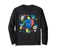 Marvel Super Heroes Avengers Black Panther Big Face Retro Maglia a Manica