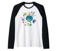 Marvel Super Heroes Avengers Hulk Big Face Retro Maglia con Maniche Raglan