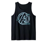 Marvel Super Heroes Avengers Icon Summer Vacay Beach Waves Canotta