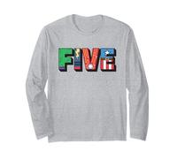 Marvel Super Heroes Avengers Numbers 5 Fifth 5th Birthday Maglia a Manica