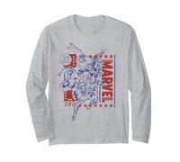 Marvel Super Heroes Avengers Spider-Man Americana Since 1939 Maglia a Manica