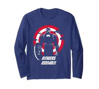 Marvel Super Heroes Captain America Avengers Assemble! Quote Maglia a Manica