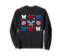 Marvel Super Heroes Captain America Coquette Bows Americana Felpa