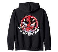 Marvel Super Heroes Deadpool It's My Birthday Party Crash Felpa con Cappuccio