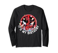 Marvel Super Heroes Deadpool It's My Birthday Party Crash Maglia a Manica