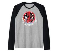 Marvel Super Heroes Deadpool It's My Birthday Party Crash Maglia con Maniche Raglan