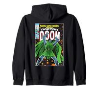 Marvel Super Heroes Doctor Doom Retro Vintage Comic Cover Felpa con Cappuccio