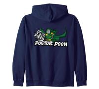 Marvel Super Heroes Doctor Doom Villains Graffiti Tag Style Felpa con Cappuccio