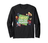 Marvel Super Heroes First Day of School Back to School Maglia a Manica