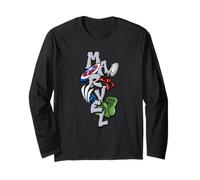 Marvel Super Heroes Graffiti Tag Paint Splatter Tower Logo Maglia a Manica
