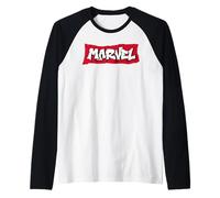 Marvel Super Heroes Graffiti Tag Style Marvel Logo Official Maglia con Maniche Raglan
