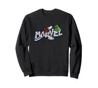 Marvel Super Heroes Graffiti Tag Style Paint Splatter Logo Felpa