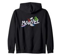 Marvel Super Heroes Graffiti Tag Style Paint Splatter Logo Felpa con Cappuccio