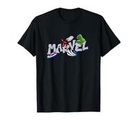 Marvel Super Heroes Graffiti Tag Style Paint Splatter Logo Maglietta
