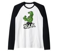 Marvel Super Heroes Hulk Avengers Graffiti Tag Style Maglia con Maniche Raglan