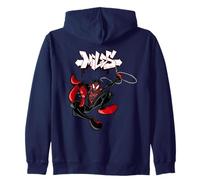 Marvel Super Heroes Miles Morales Spidey Graffiti Tag Style Felpa con Cappuccio