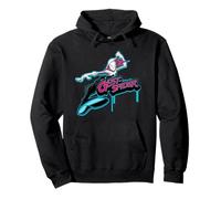 Marvel Super Heroes Spider-Gwen Earth-65 Graffiti Tag Style Felpa con Cappuccio