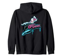 Marvel Super Heroes Spider-Gwen Earth-65 Graffiti Tag Style Felpa con Cappuccio
