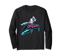 Marvel Super Heroes Spider-Gwen Earth-65 Graffiti Tag Style Maglia a Manica